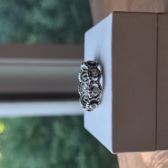 Pandora Her Majesty Ring and Pandora Kerry's Small Diamond Ring - Size 5.5 - Picture 9 of 11